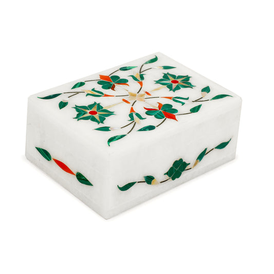 Marble Flower Box - Flower Design