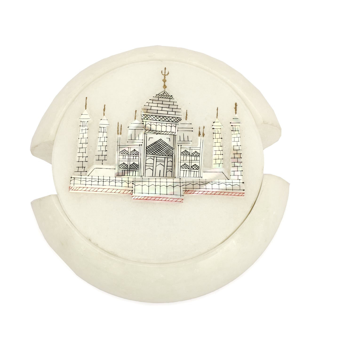 Taj Mahal Plain Coaster - Taj Mahal Design