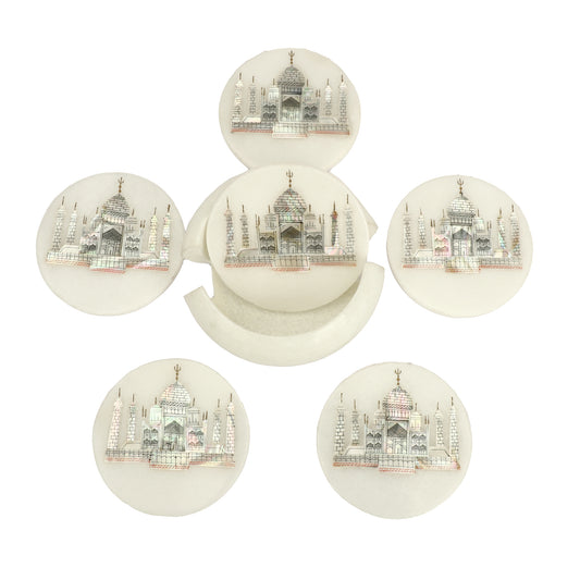 Taj Mahal Plain Coaster - Taj Mahal Design