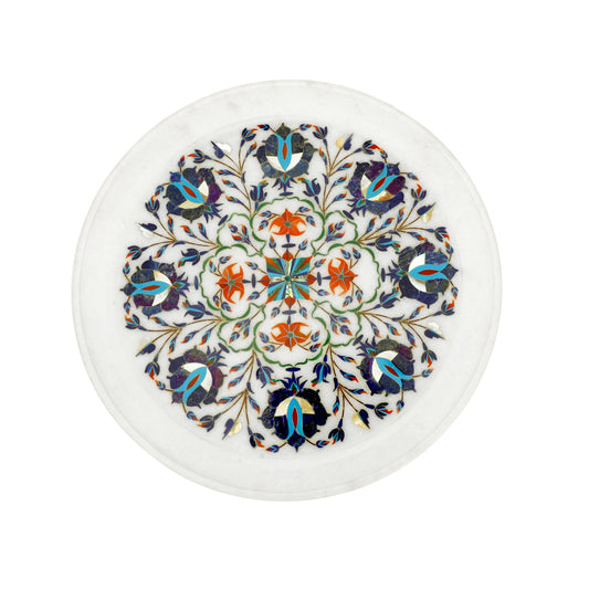 Marble Plate - Rose Design
