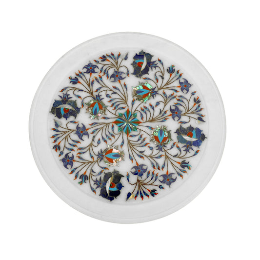 Marble Plate - Rose Design
