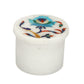 Marble Round Box - Rose Design