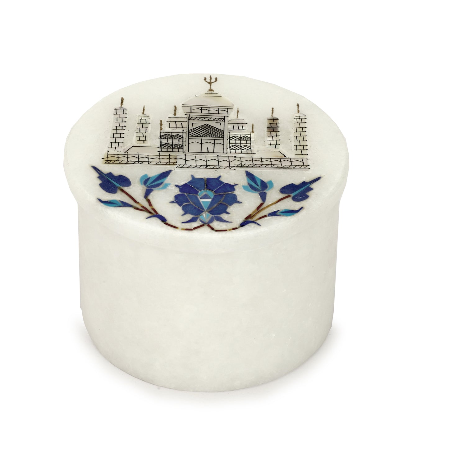 Marble Round Box - Taj Mahal Design