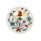 Marble Round Box Filigree Work - Rose Design