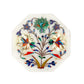 Marble Octagon Box Filigree Work - Rose Design
