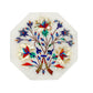 Marble Octagon Box Filigree Work - Rose Design