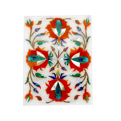 Marble Rectangular Box - Rose Design