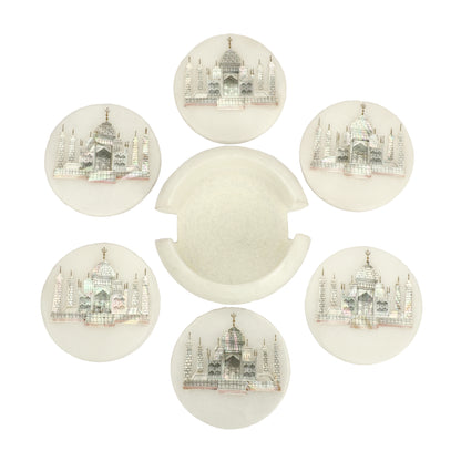 Taj Mahal Plain Coaster - Taj Mahal Design
