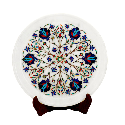 Marble Plate - Rose design