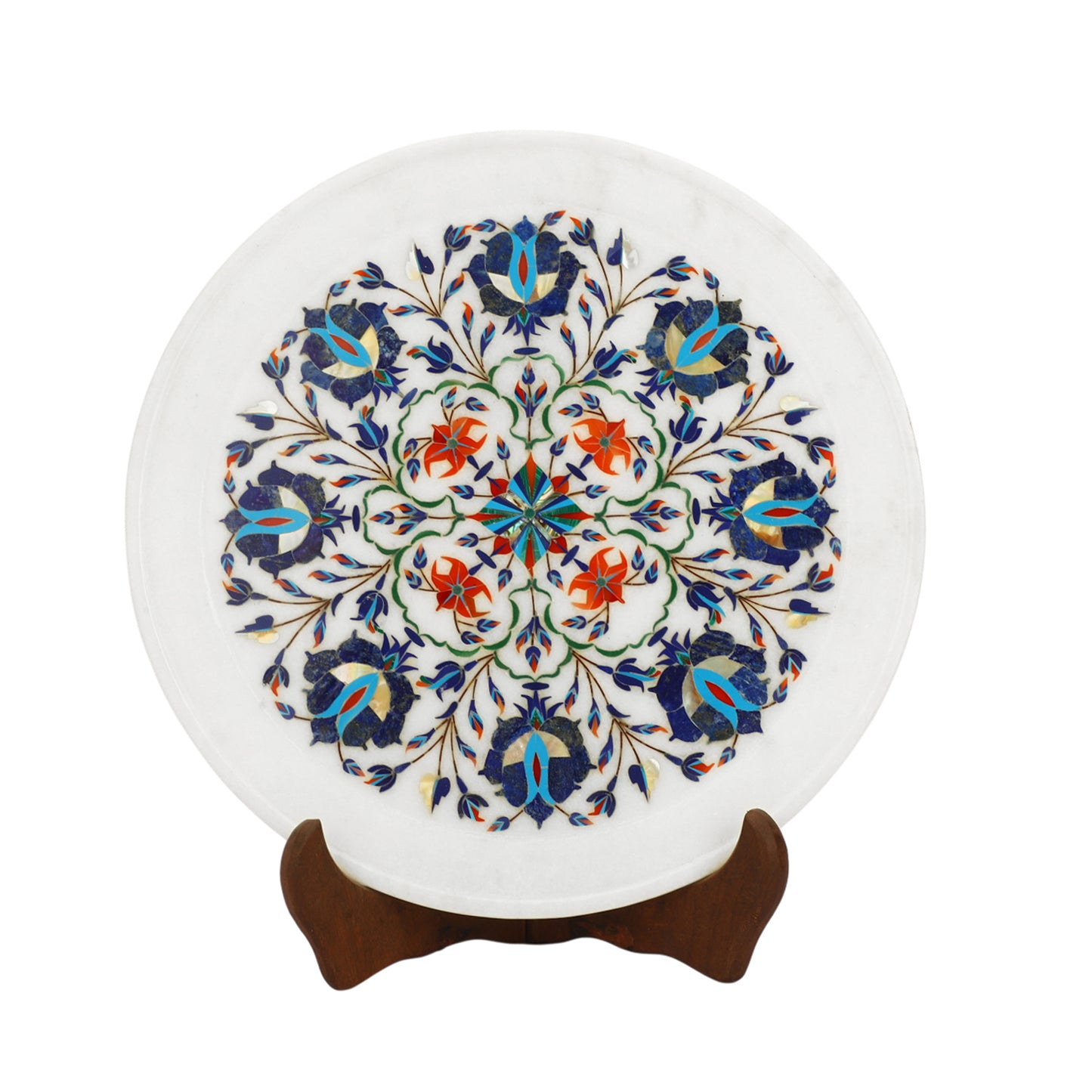 Marble Plate - Rose Design