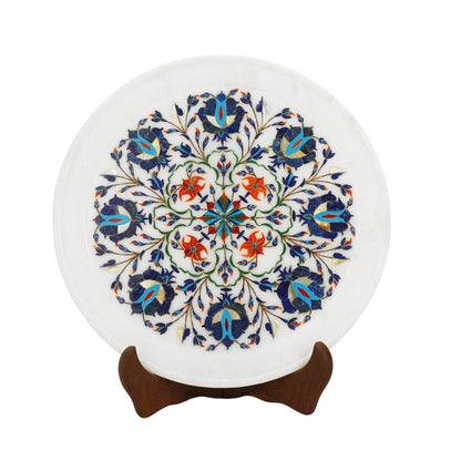 Marble Plate - Rose Design