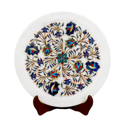 Marble Plate - Rose Design